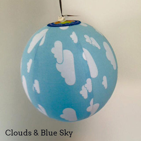 Balloon Ball Clouds and Blue Sky Rainbows & Clover The Hera Collective
