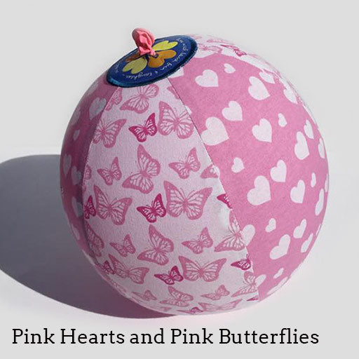Balloon Ball Pink Hearts and Pink Butterflies Rainbows & Clover The Hera Collective