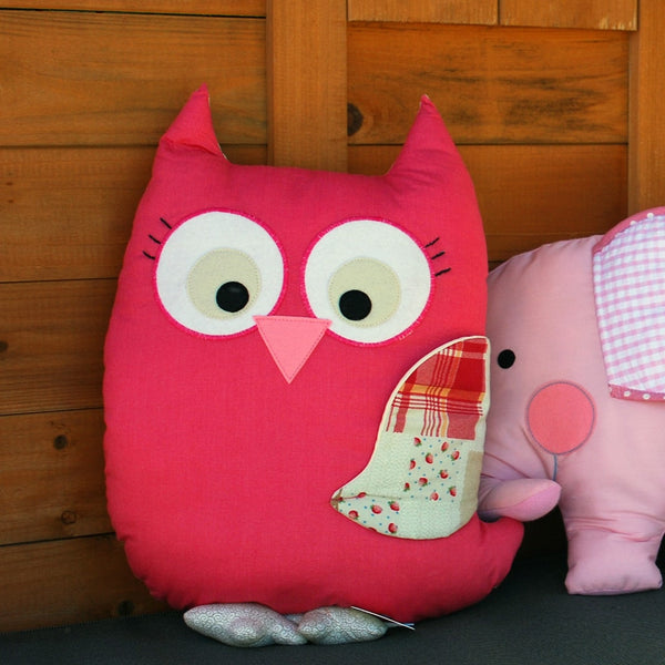 Soft Cuddle Pillow Tiger Tribe The Hera Collective Pink Owl